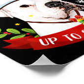 White Boxer Dog Reindeer Christmas Gift Boys Girls Poster (Hoek)