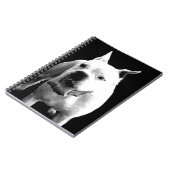 White Boxer dog spiral notebook Notitieboek (Linkerzijde)