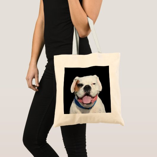 White Boxer Dog Tote Bag (Voorkant (product))