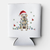 White Boxer Dog Ugly Christmas Sweater Funny Xmas  Blikjeskoeler (Voorkant)
