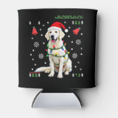 White Boxer Dog Ugly Christmas Sweater Funny Xmas Blikjeskoeler (Voorkant)