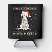 White Boxer Dog Ugly Christmas Sweater Funny Xmas  Blikjeskoeler (Voorkant)