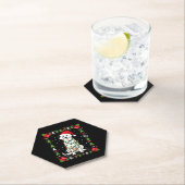 White Boxer Dog Ugly Christmas Sweater Funny Xmas Kartonnen Onderzetters (Insitu)