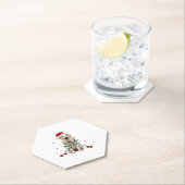 White Boxer Dog Ugly Christmas Sweater Funny Xmas  Kartonnen Onderzetters (Insitu)