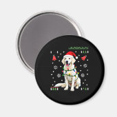 White Boxer Dog Ugly Christmas Sweater Funny Xmas  Magneet (Voorkant / Achterkant)