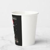 White Boxer Dog Ugly Christmas Sweater Funny Xmas  Papieren Bekers (Links)