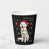 White Boxer Dog Ugly Christmas Sweater Funny Xmas  Papieren Bekers (Voorkant)