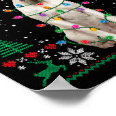 White Boxer Dog Ugly Christmas Sweater Funny Xmas Poster (Hoek)