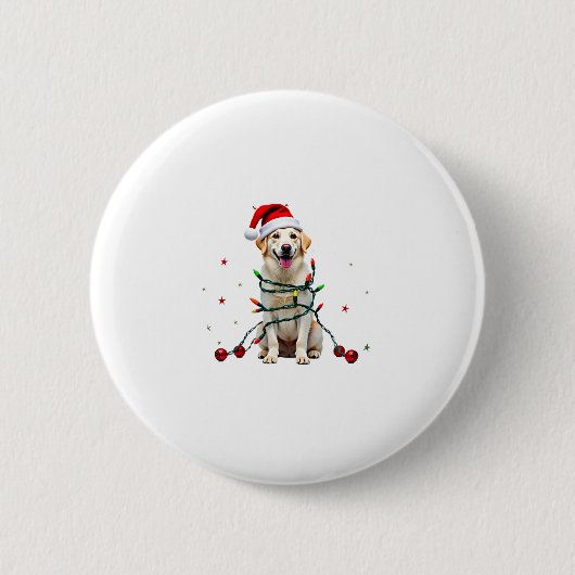 White Boxer Dog Ugly Christmas Sweater Funny Xmas  Ronde Button 5,7 Cm (Voorkant)