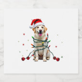 White Boxer Dog Ugly Christmas Sweater Funny Xmas  Sparkling Wijnetiket (Enkel label)