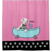 White boxer Dogs - Shower Curtain Douchegordijn (Voorkant)