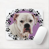 White boxer foto muismat (Met muis)