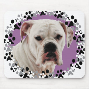 White boxer foto muismat