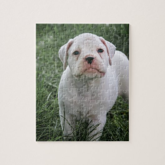 White Boxer Jigzaag Puzzle Legpuzzel (Verticaal)