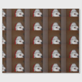 White boxer kerst cadeaupapier (Vlak)