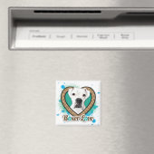 White boxer Love Stylied Magneet (Insitu (Vaatwasser))