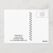 White boxer Original Dog Art Briefkaart (Achterkant)