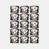 White Boxer puppy Fleece Deken (Voorkant)