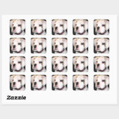 White Boxer puppy stickers (Vel)