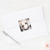 White Boxer puppy stickers (Envelop)