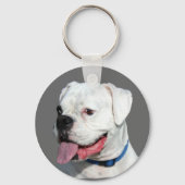 White Boxer sleutelhanger (Voorkant)