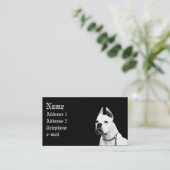 White Boxer visitekaartje (Staand voorkant)