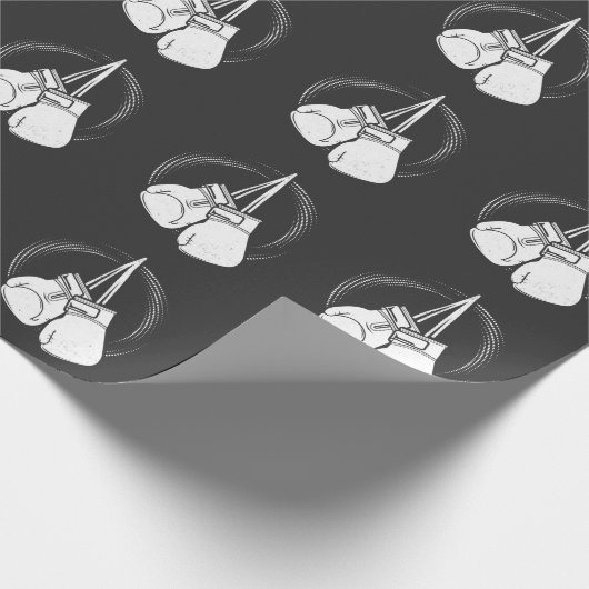 White boxing Ghandschoenen Boxer Cadeaupapier (Hoek)