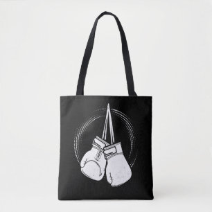 White boxing Ghandschoenen Boxer Tote Bag