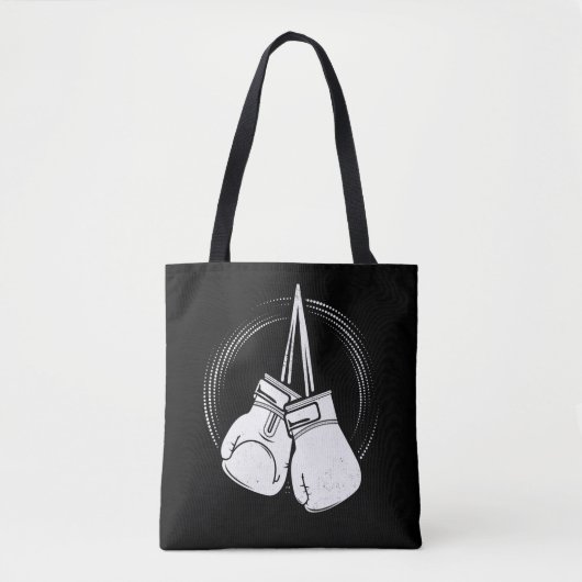 White boxing Ghandschoenen Boxer Tote Bag (Voorkant)