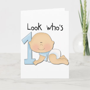 White Boy 1e Verjaardag Tshirts en geschenken Kaart