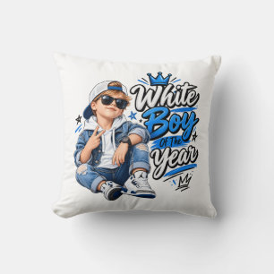 White Boy Of The Year Streetwear Kid Ontwerp Kussen