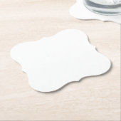 White Bracket Kartonnen Onderzetters (Gekanteld)