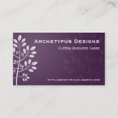 White Branch on Paars Visitekaartje (Achterkant)