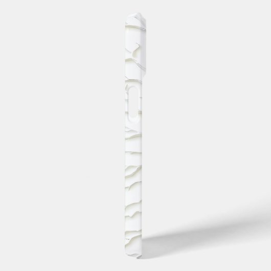 White Branch Texture iPhone Case Minimal Design (Achterkant / Rechts)