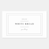 White Bread Food Label Stickers (Voorkant)