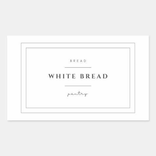 White Bread Food Label Stickers (Voorkant)
