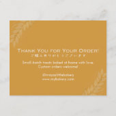 White Bread Wheat Bakery Care Instructions Bedankkaart (Achterkant)