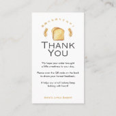 White Bread Wheat Leave a Review QR Code Bakery Visitekaartje (Achterkant)