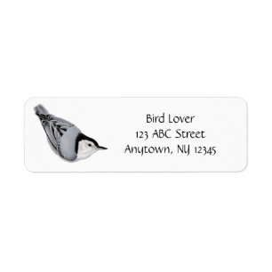 White Breast Nuthatch Avery Label