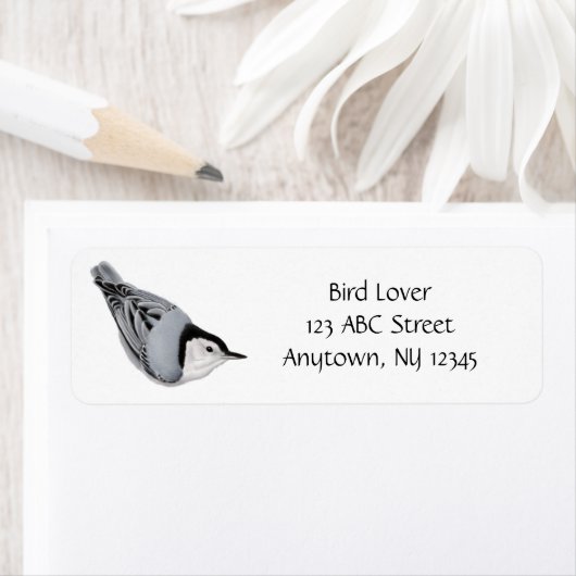 White Breast Nuthatch Label (Insitu)