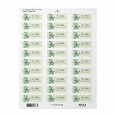 White Breastch Bird Art Return Label (Full Sheet)