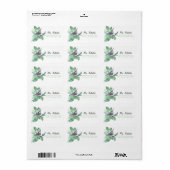 White Breastch Bird Art Return Label (Full Sheet)