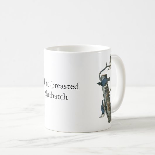 White-breasted Nuthatch, John Audubon Koffiemok (Voorkant rechts)