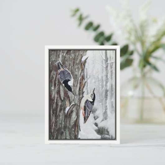 White-Breasted Nuthatch - Robert Bruce Horsfall Briefkaart (Staand voorkant)