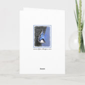 White-Breasted Nuthatch schilderende Originele Bir Kaart (Achterkant)