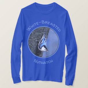 White-Breasted Nuthatch schilderende Originele Bir T-shirt