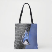 White-Breasted Nuthatch schilderende Originele Bir Tote Bag (Voorkant)