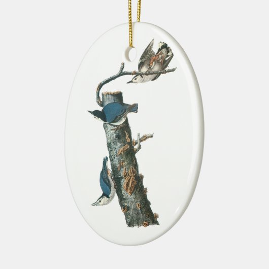 White-breasted Nuthatch van Audubon Keramisch Ornament (Links)