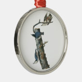 White-breasted Nuthatch van Audubon Metalen Ornament (Rechts)