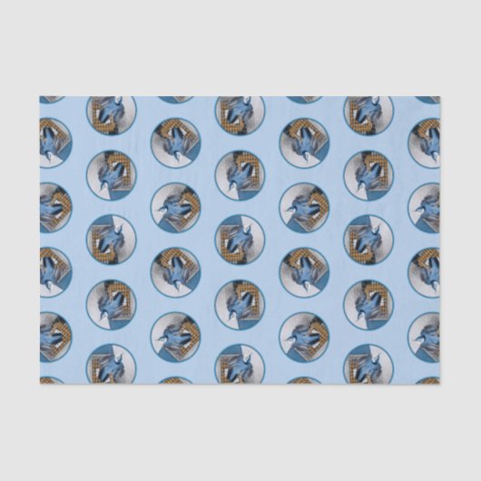 White-Breasted Nuthatch Vliegende Originele Foto Tissuepapier (Voorkant)